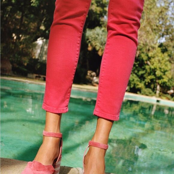 Anthropologie Pilcro Mid Rise Skinny Jeans in Pink - Picture 5 of 10